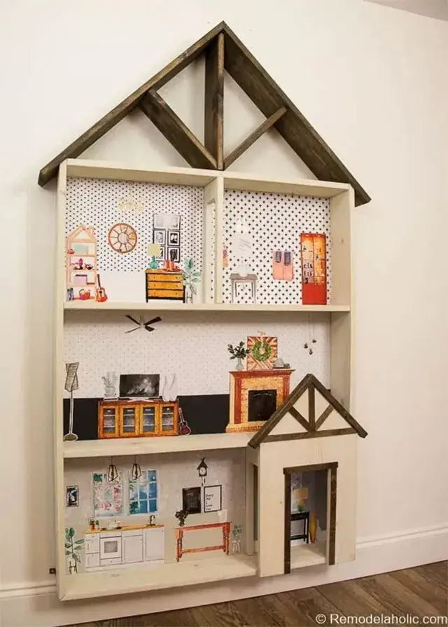 wooden dollhouse | woodworking projects for kids