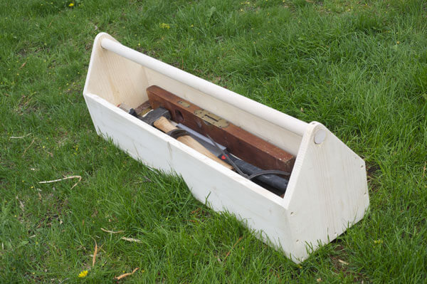 wooden tool caddy
