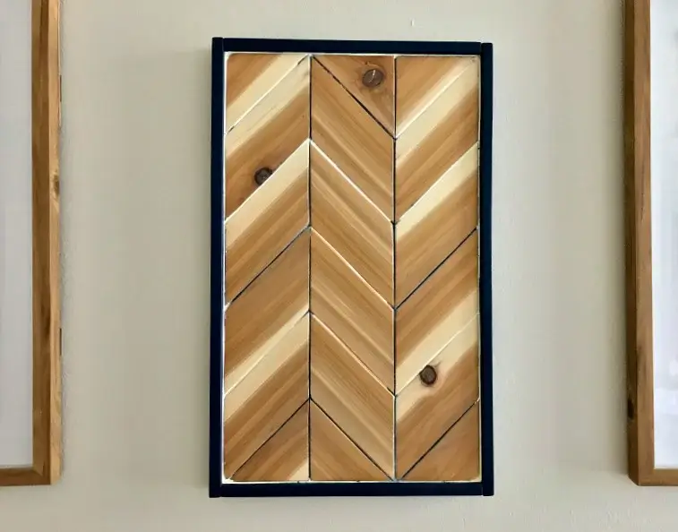 chevron wood wall art