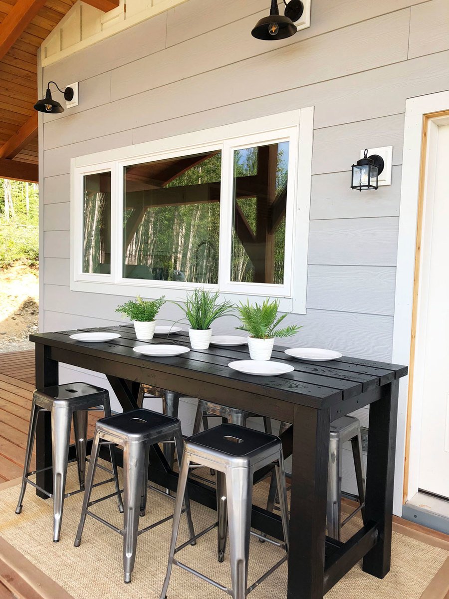DIY Outdoor Bar Table