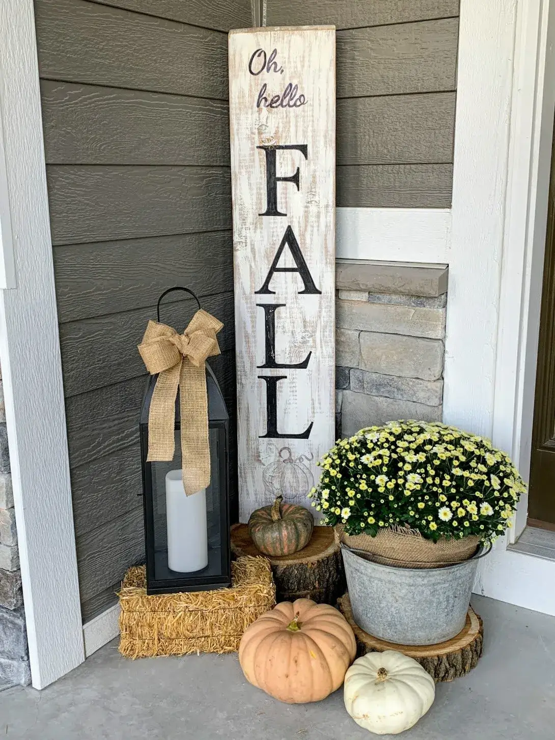 Fall Welcome Porch Leaner Sign