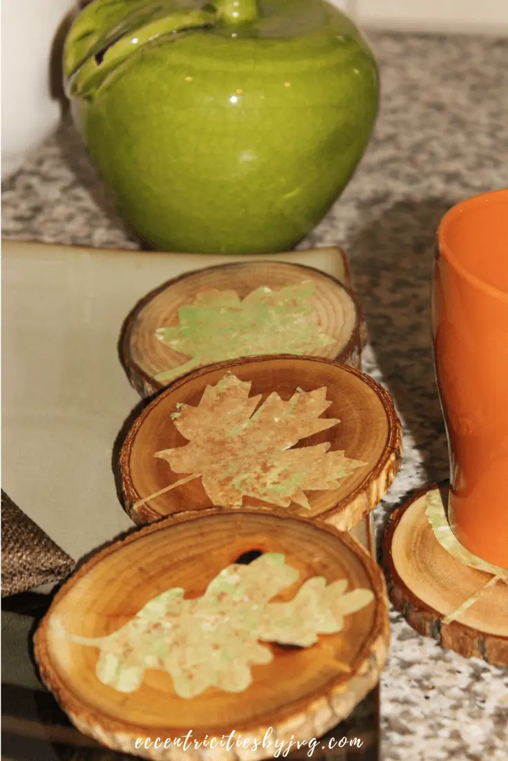 Wooden Fall-Themed Coasters