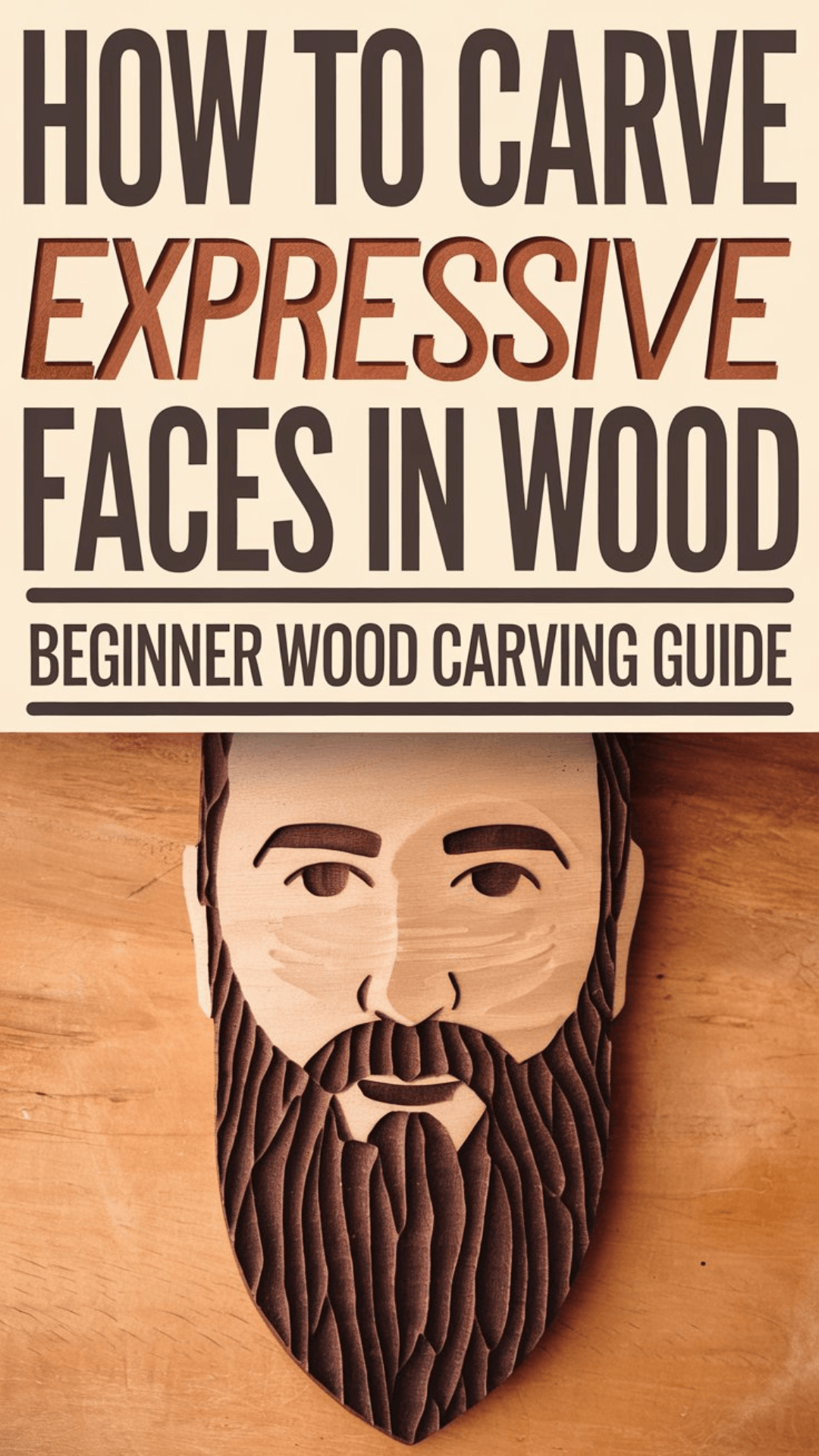 carve expressive faces in wood