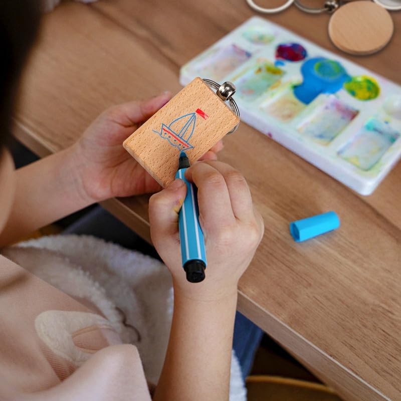 Wood burning key chain