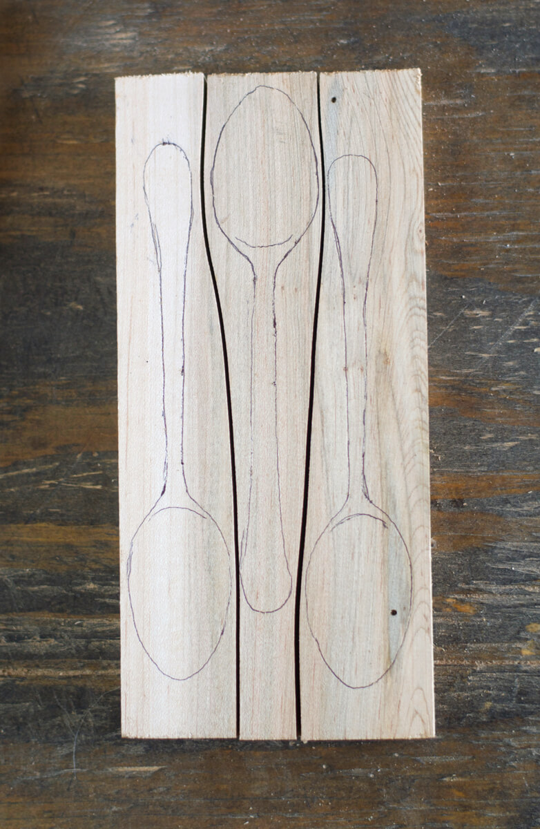 Cut the Rough Shape spoon