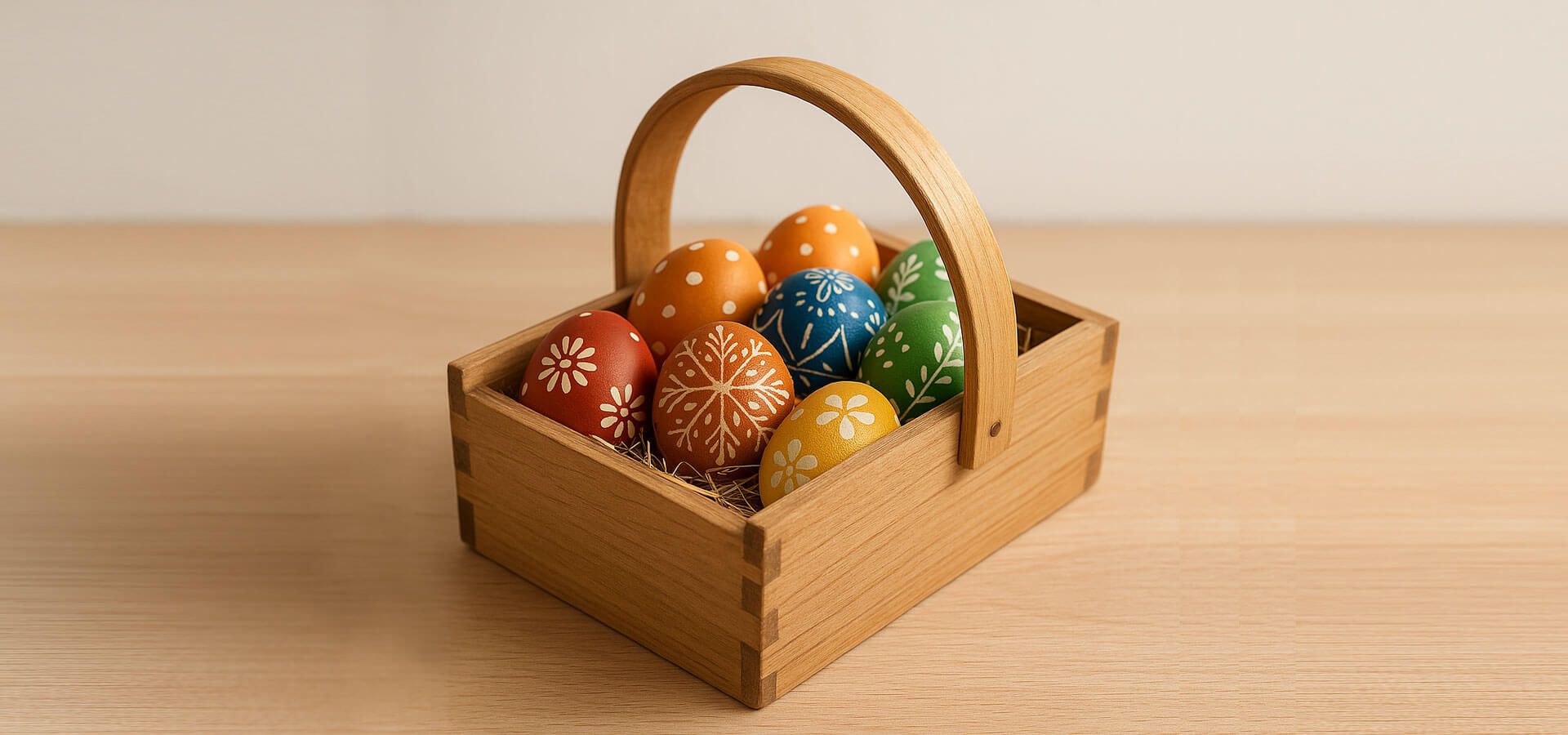 Easter Egg Basket (Wood Slat Style)