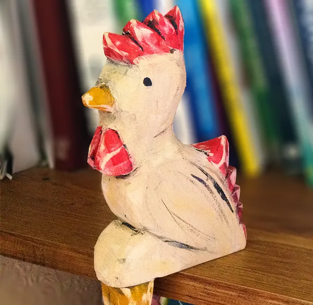 Scrap Wood Chicken Shelf Ornament