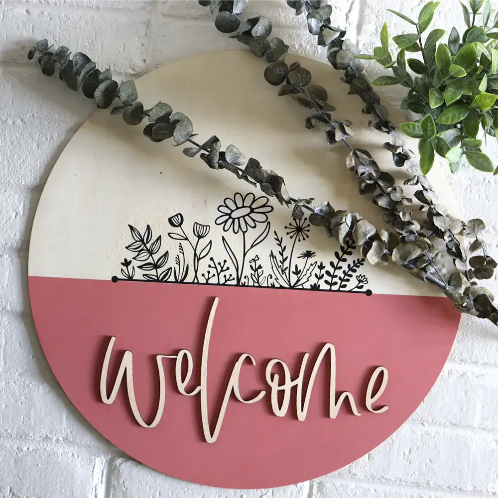 Spring Welcome Door Sign
