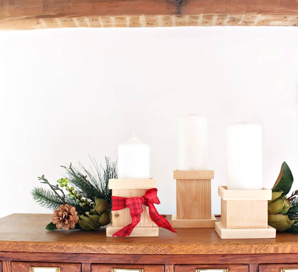 4th of July Wooden Candle Holders