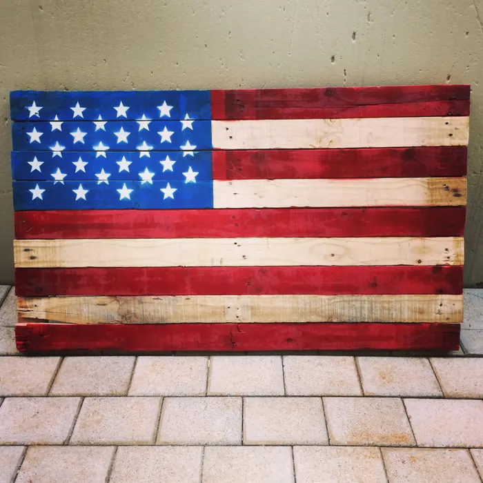 American Flag Wood Pallet Art