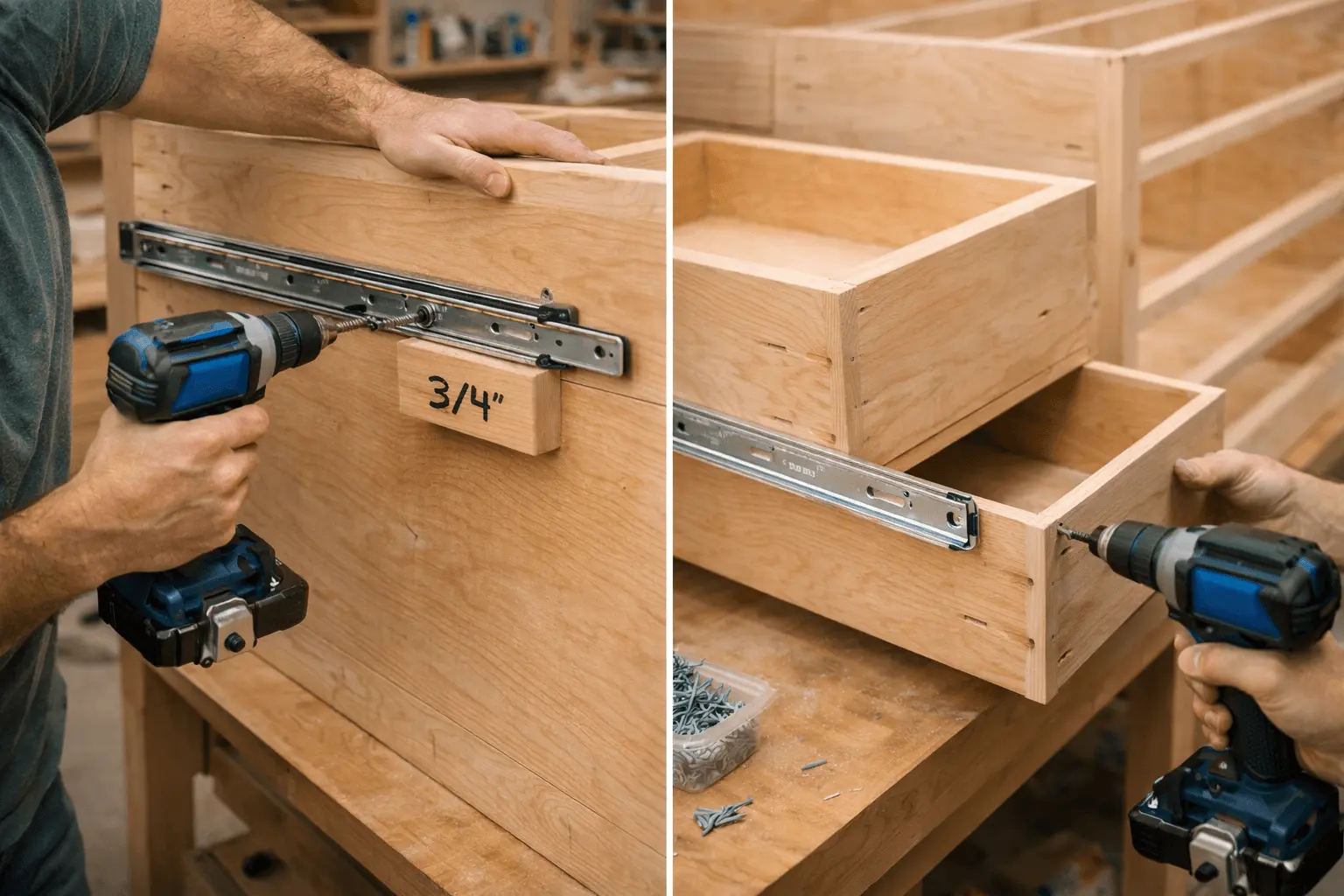 Install Drawer Slides