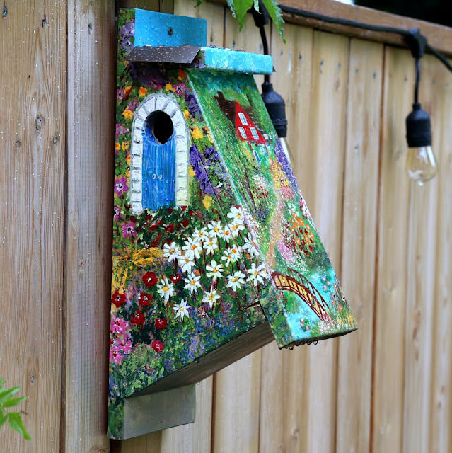 Painted Boho Birdhouse