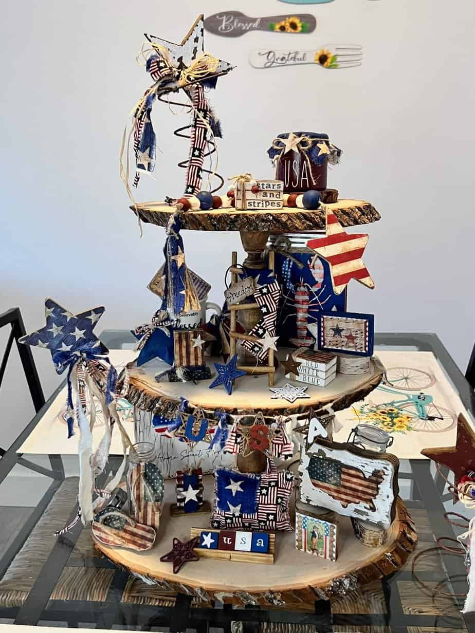 Patriotic Tiered Tray Set