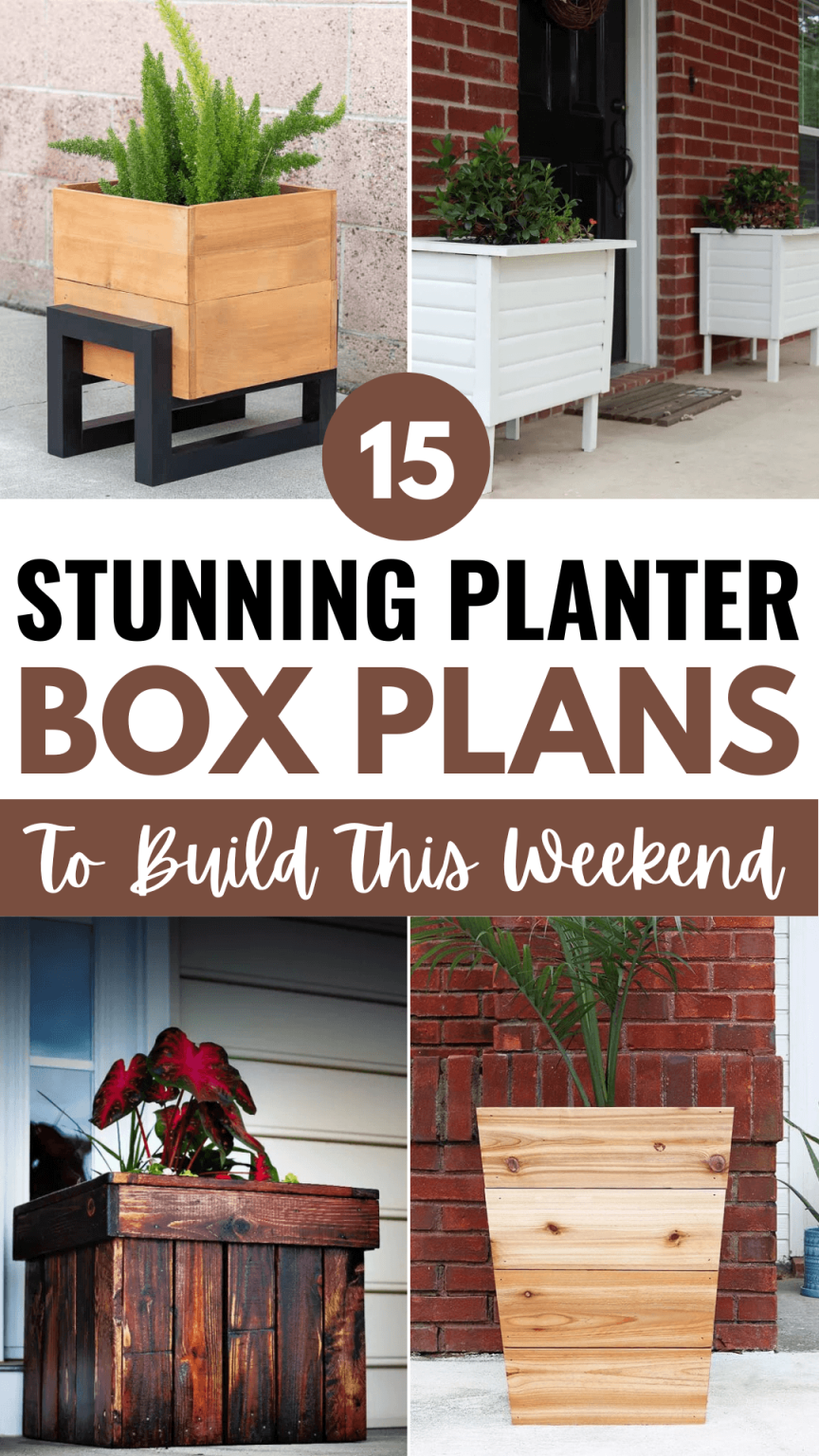 15 Stunning Planter Box Plans to Build This Weekend - Bubblerelief ...