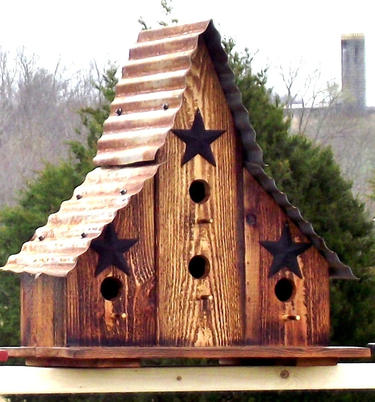 Recycled Tin Roof Birdhouse