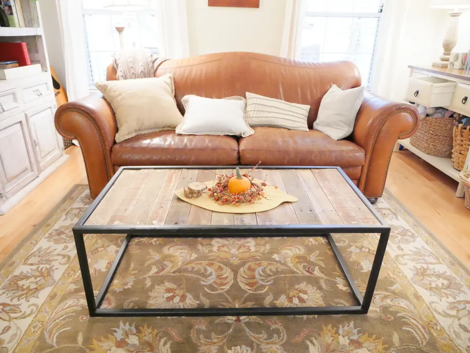 The Black Metal Frame Coffee Table