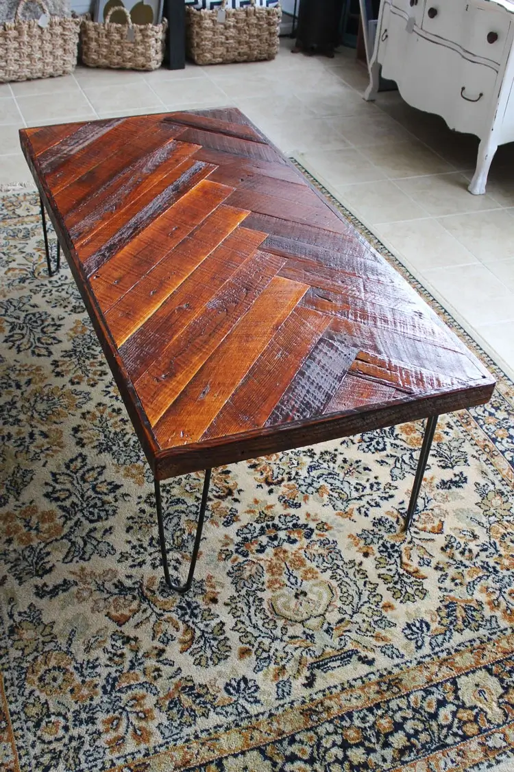 The Herringbone Top Coffee Table