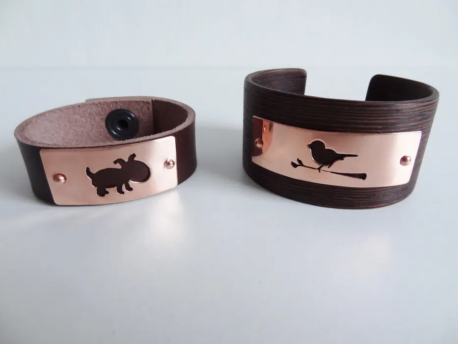 Wood & Copper Cuff Bracelet
