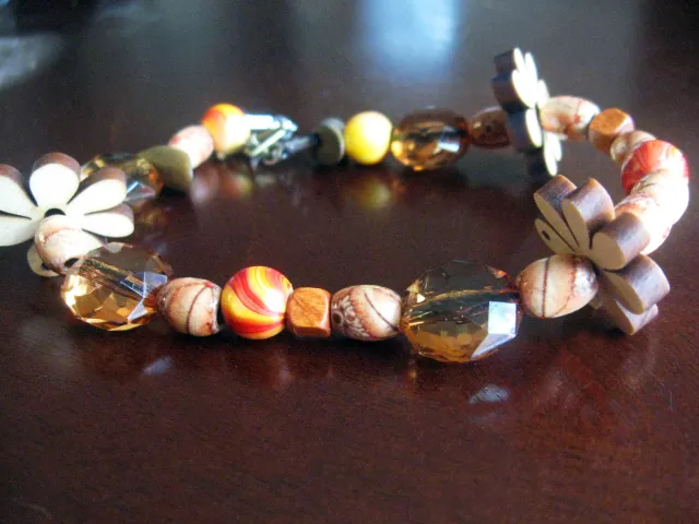 Wooden Bead Stretch Bracelet