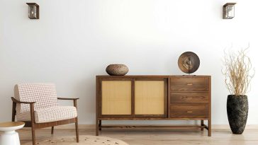 wooden dresser living room