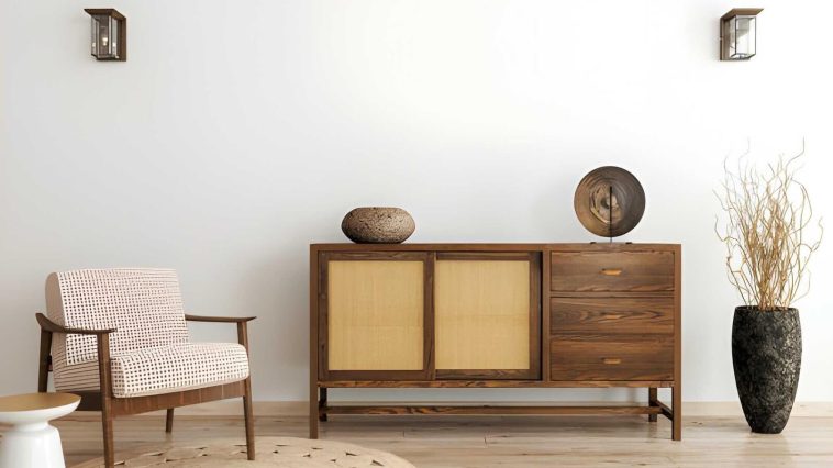 wooden dresser living room
