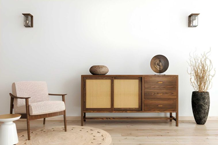 wooden dresser living room
