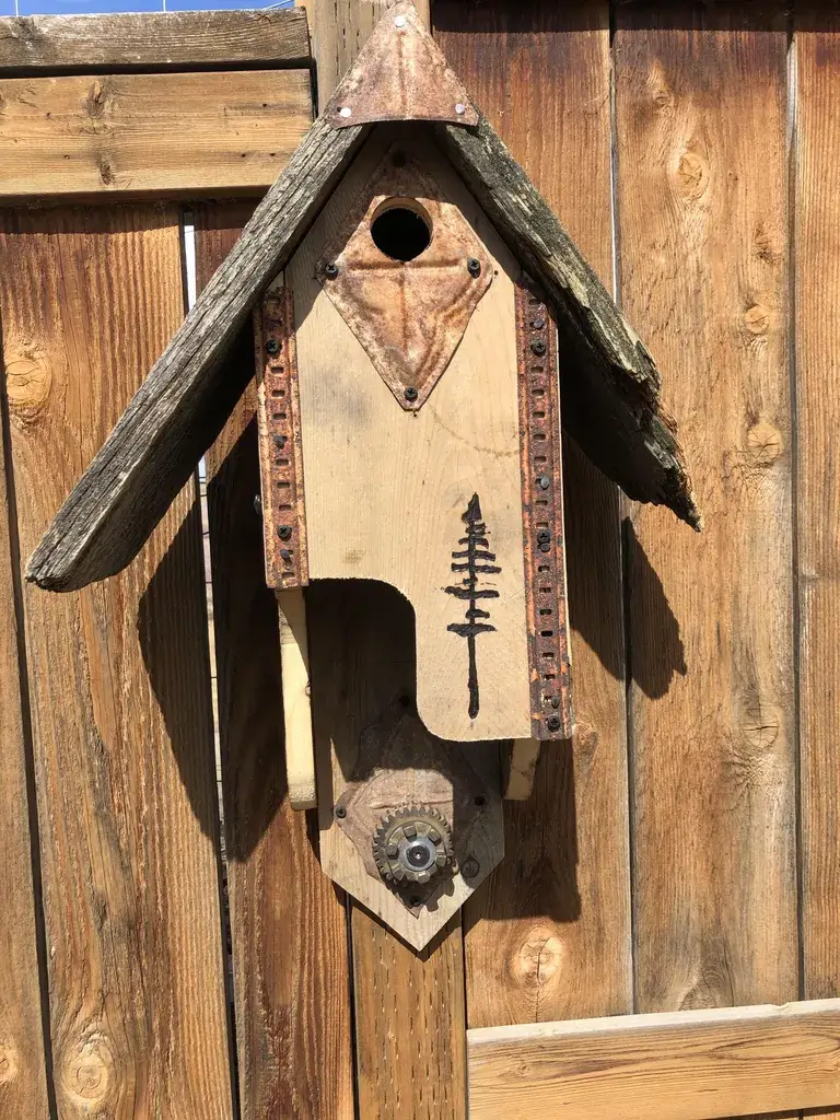 rustic birdhouse