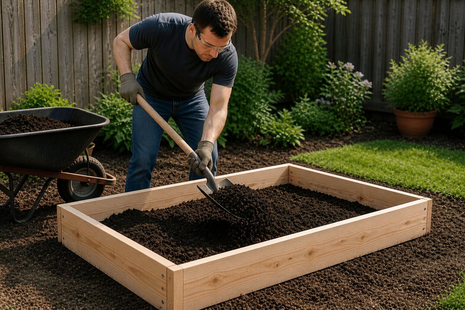 Adding soil