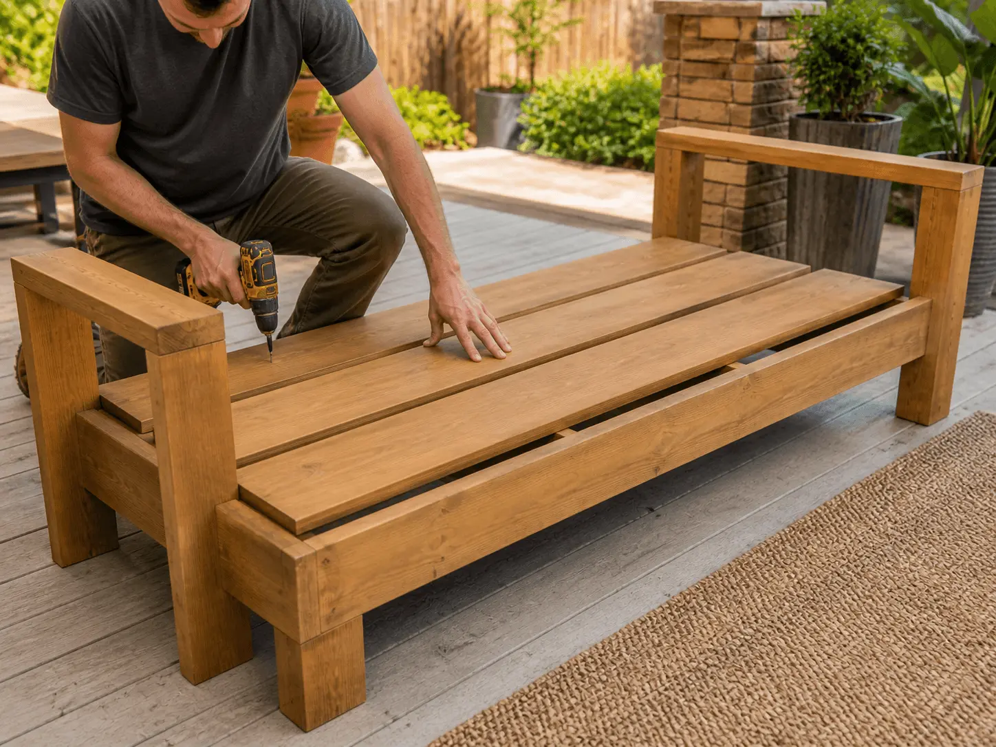Attach the Seat Slats
