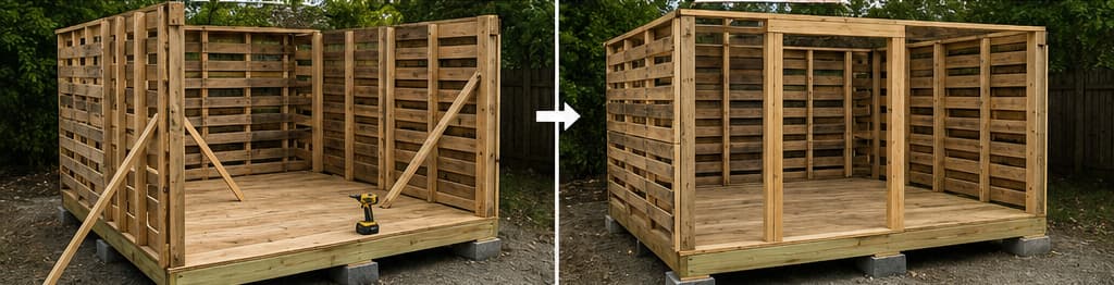 Set and Secure the Wall Pallets