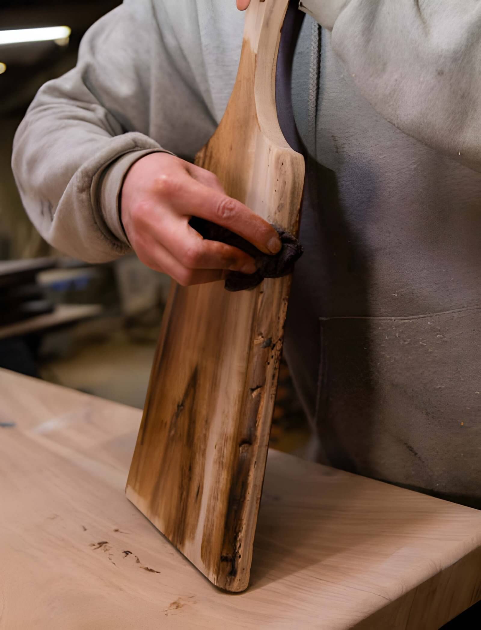 Sanding charcuterie board