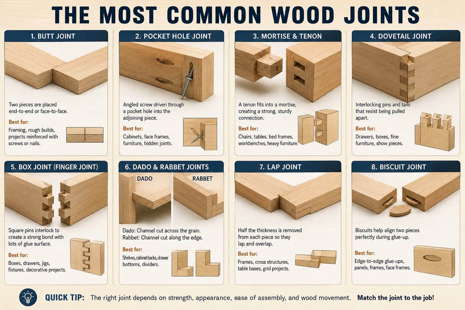 The Most Common Wood Joints