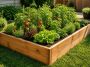 wooden raised garden bed