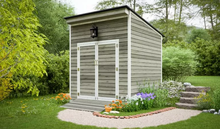 8x8 Double-Door Lean-To Shed