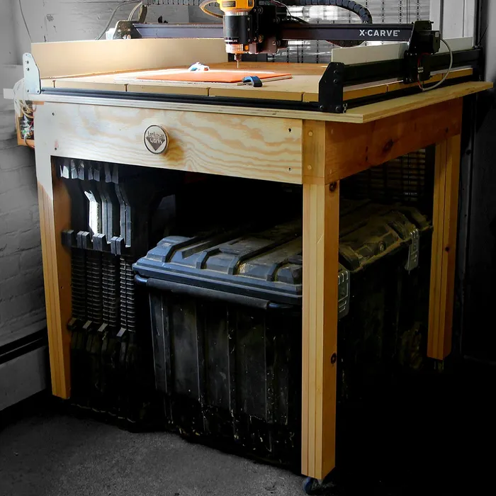 CNC Table With Built-In Storage