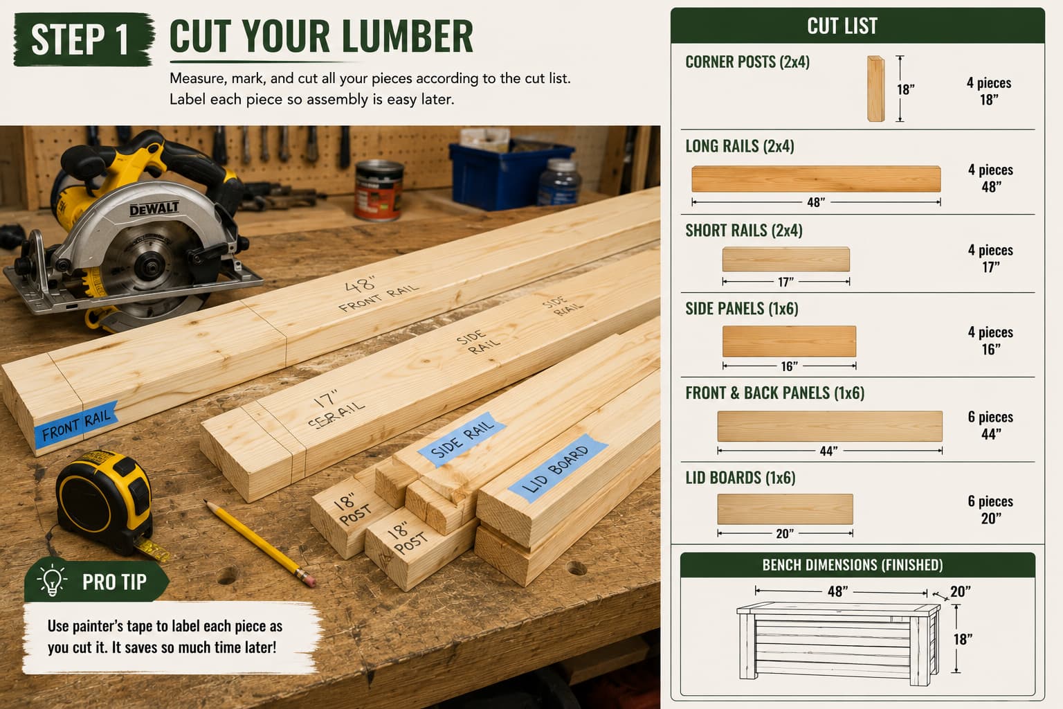 cut your lumbers