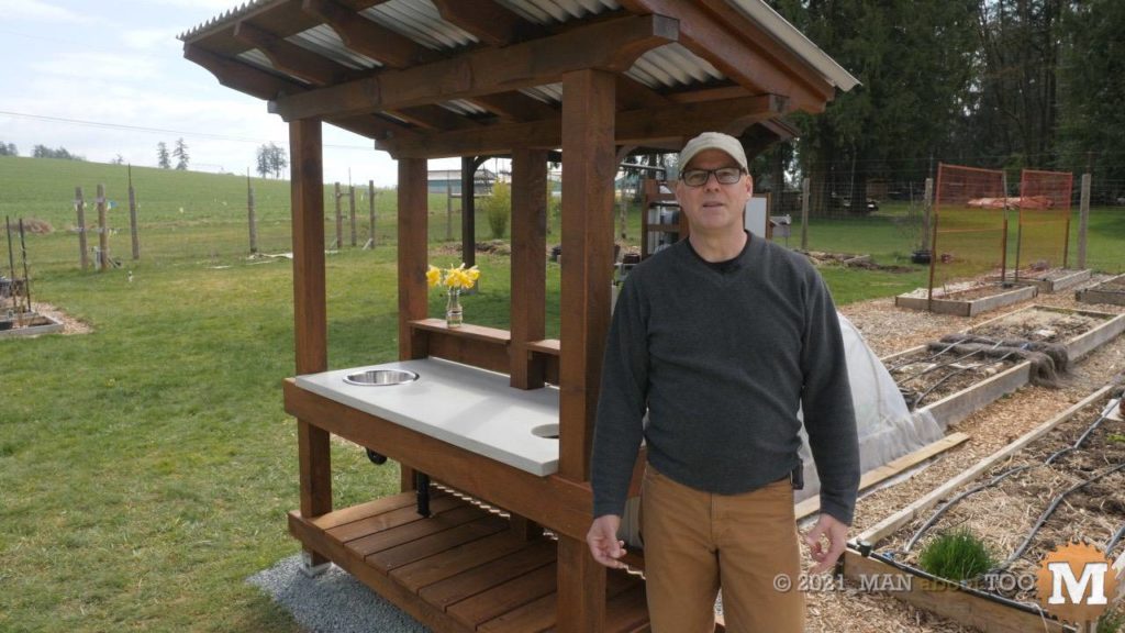 Concrete-Top DIY Potting Bench