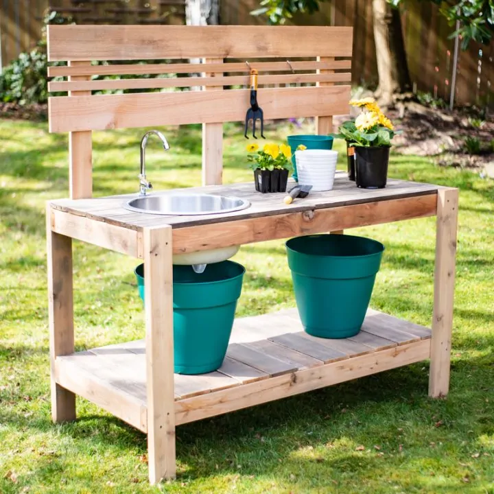 DIY Potting Bench with Optional Sink
