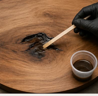 DIY Wood Round Coffee Table step5