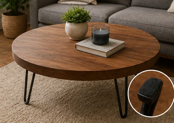 DIY Wood Round Coffee Table step8