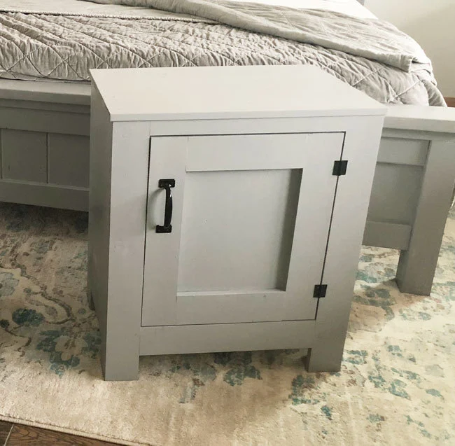 Farmhouse Nightstand with Cabinet Door