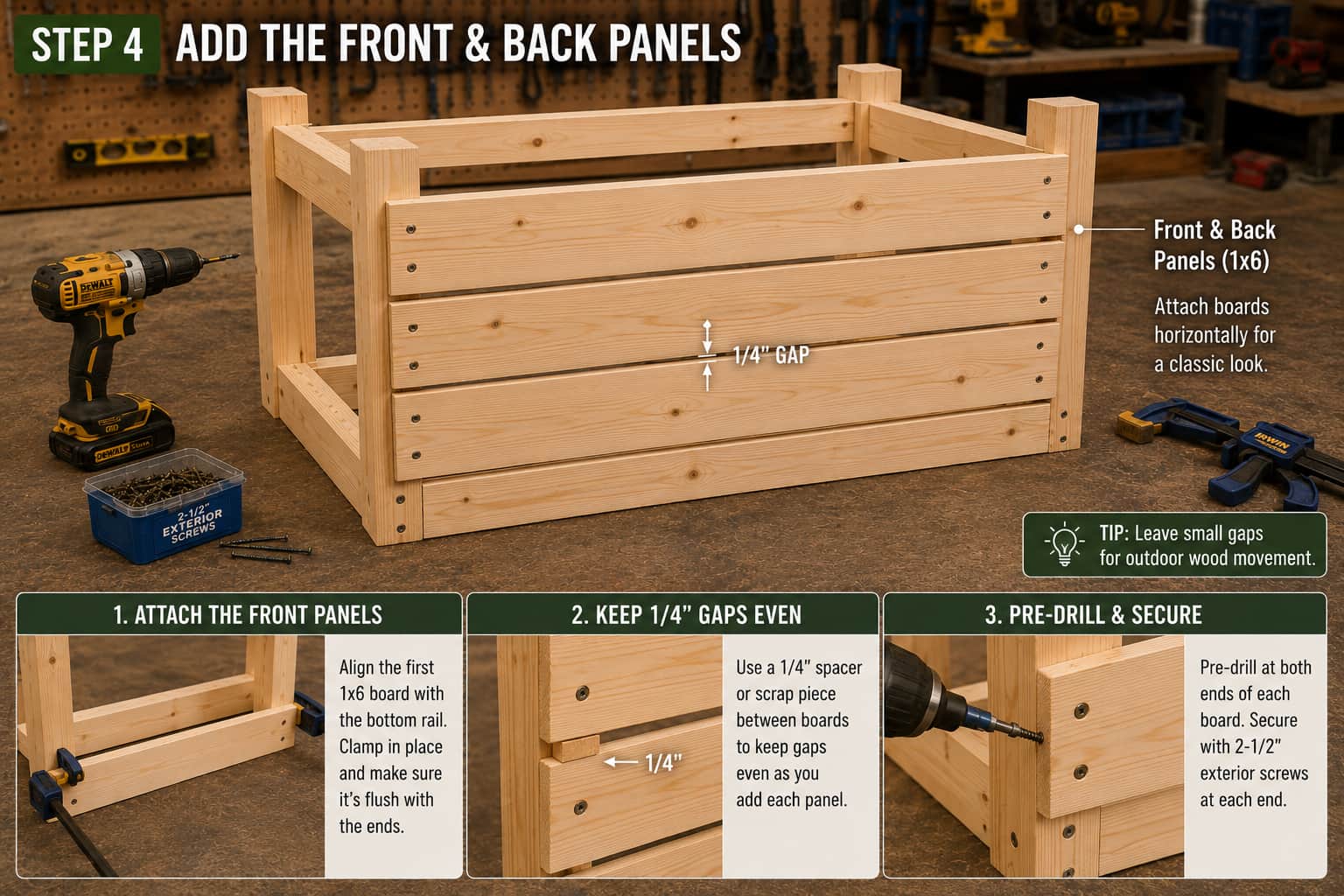 Add the Front and Back Panels