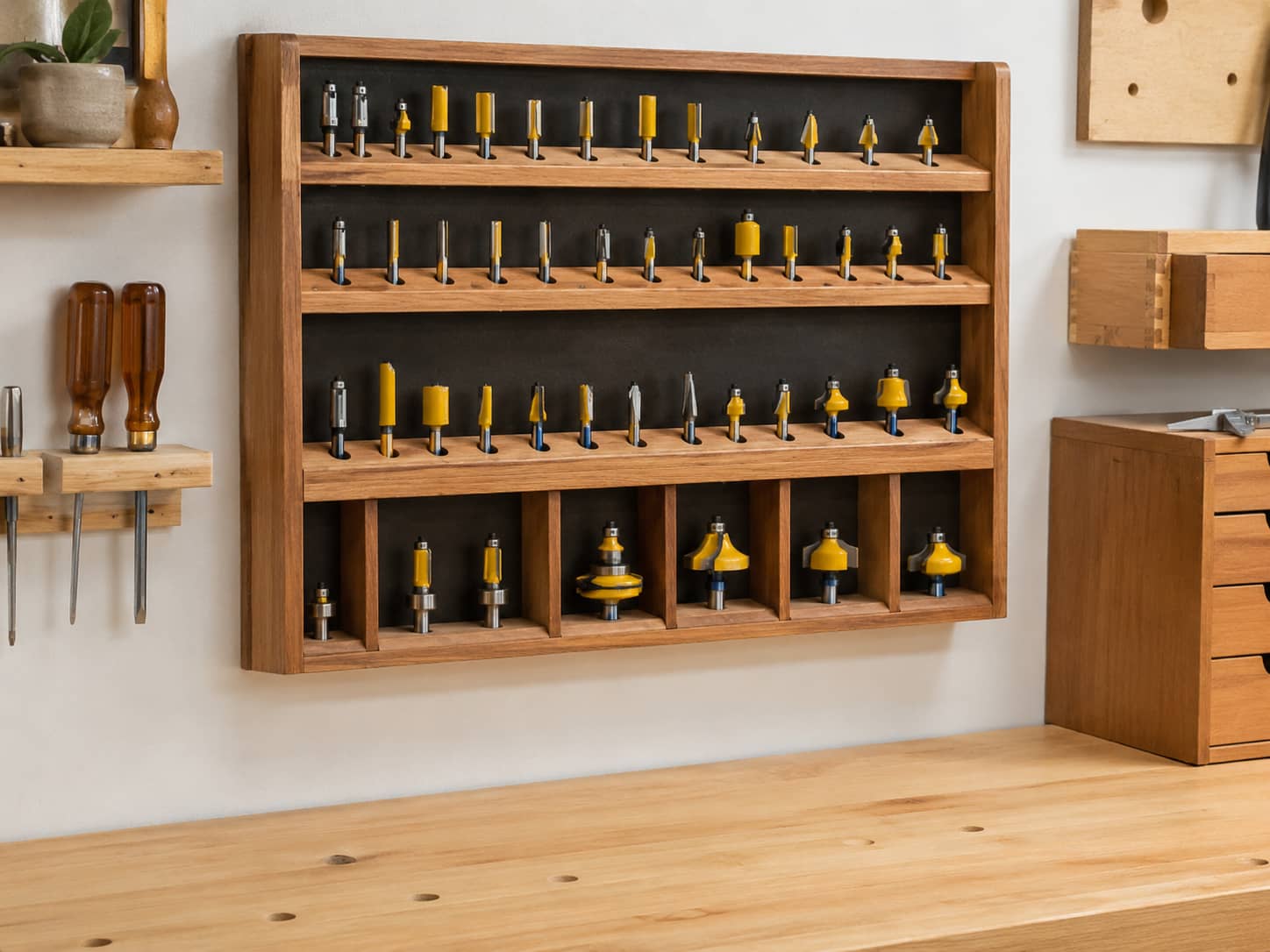 Router Bit Wall Organizer