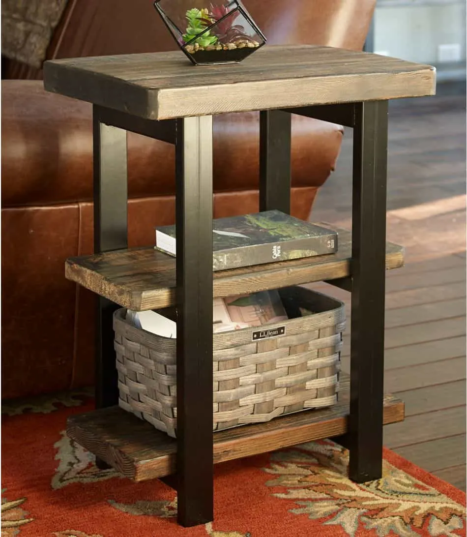 Rustic Reclaimed Wood End Table