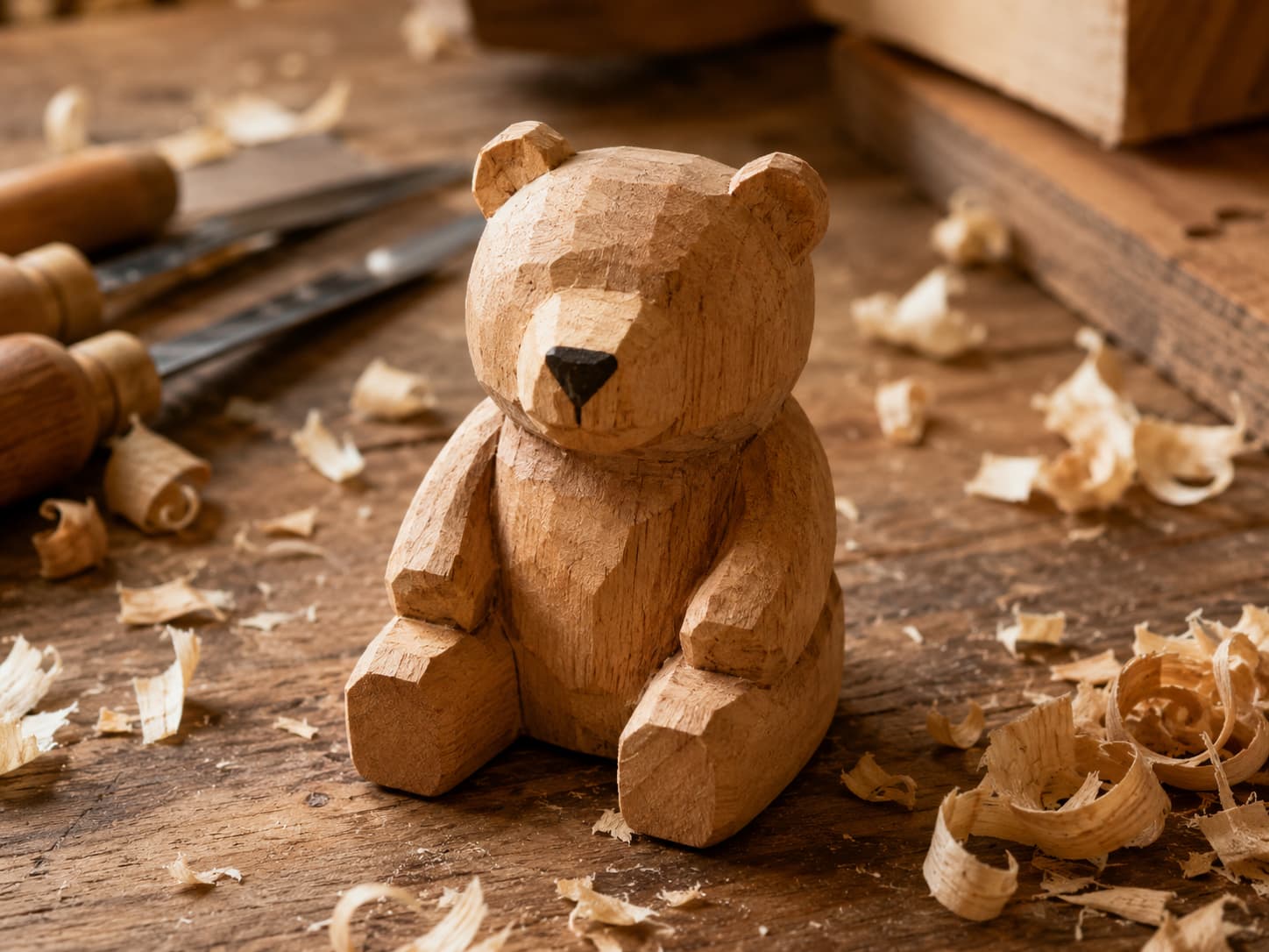 Small Wooden Bear
