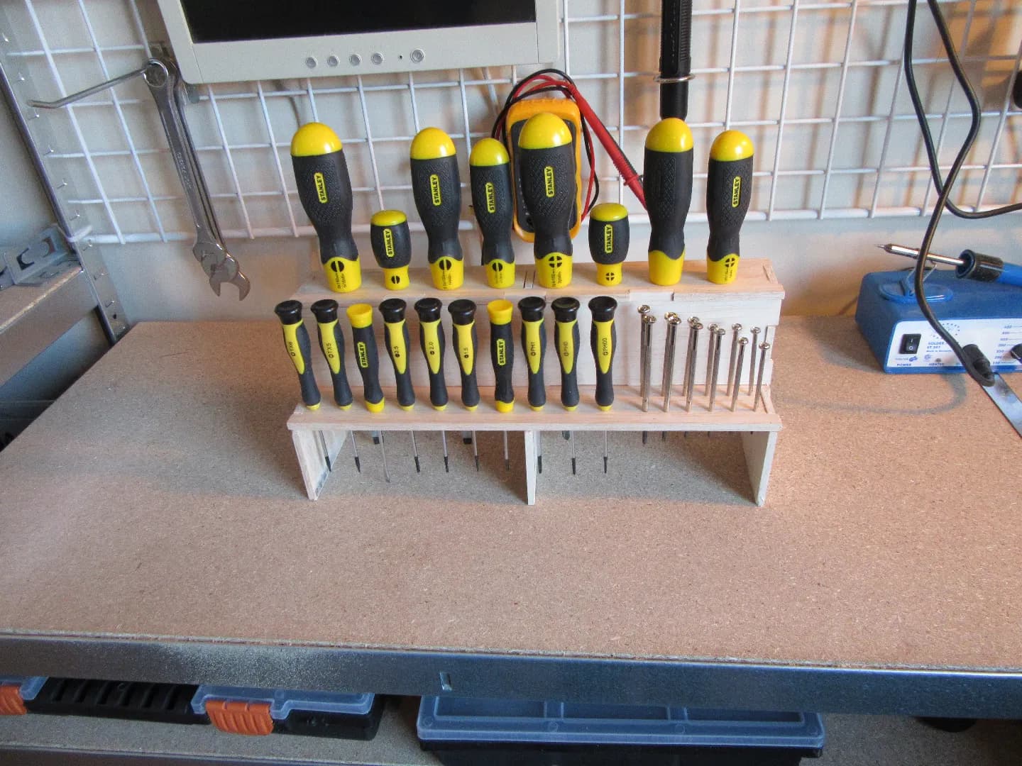 Wall-Mounted Screwdriver Rack