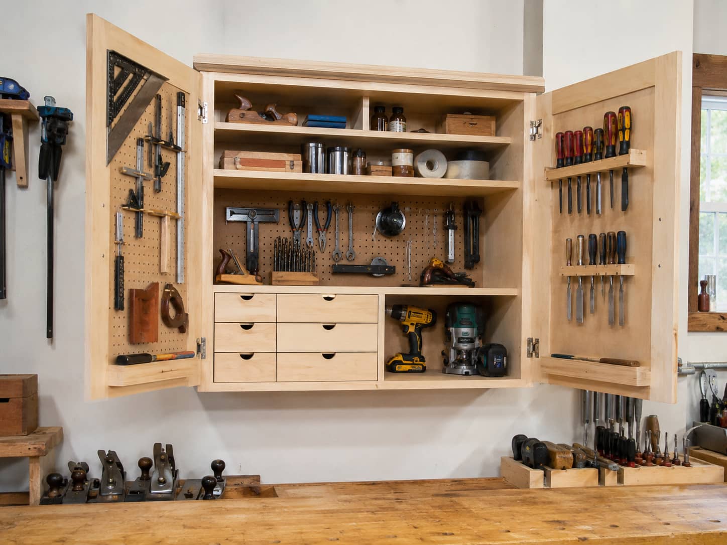 Wall-Mounted Tool Cabinet
