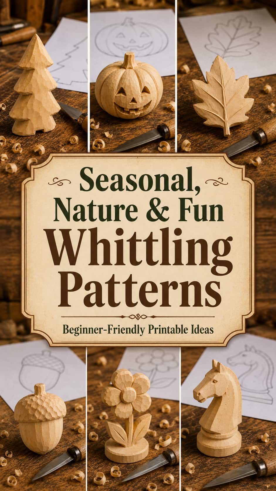 seasonal and holiday whittling patterns