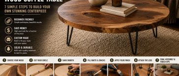 DIY Wood Round Coffee Table