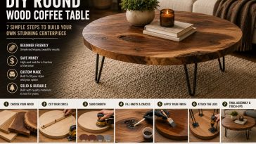DIY Wood Round Coffee Table